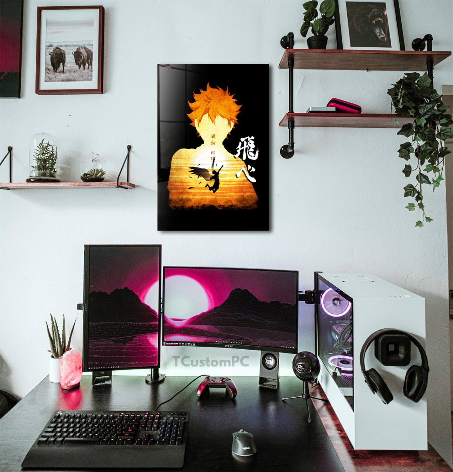 Pintura de silhueta minimalista de Hinata