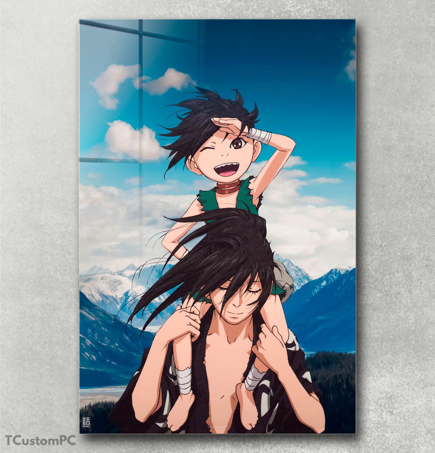 Pintura de Hyakkimaru e Dororo