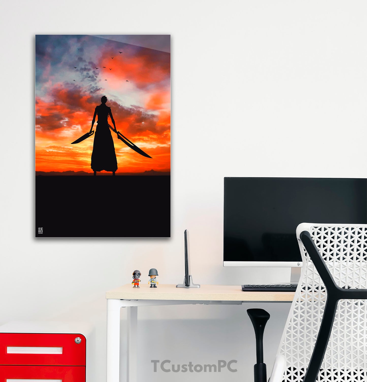 Silhueta de Ichigo Pintura em Bleach