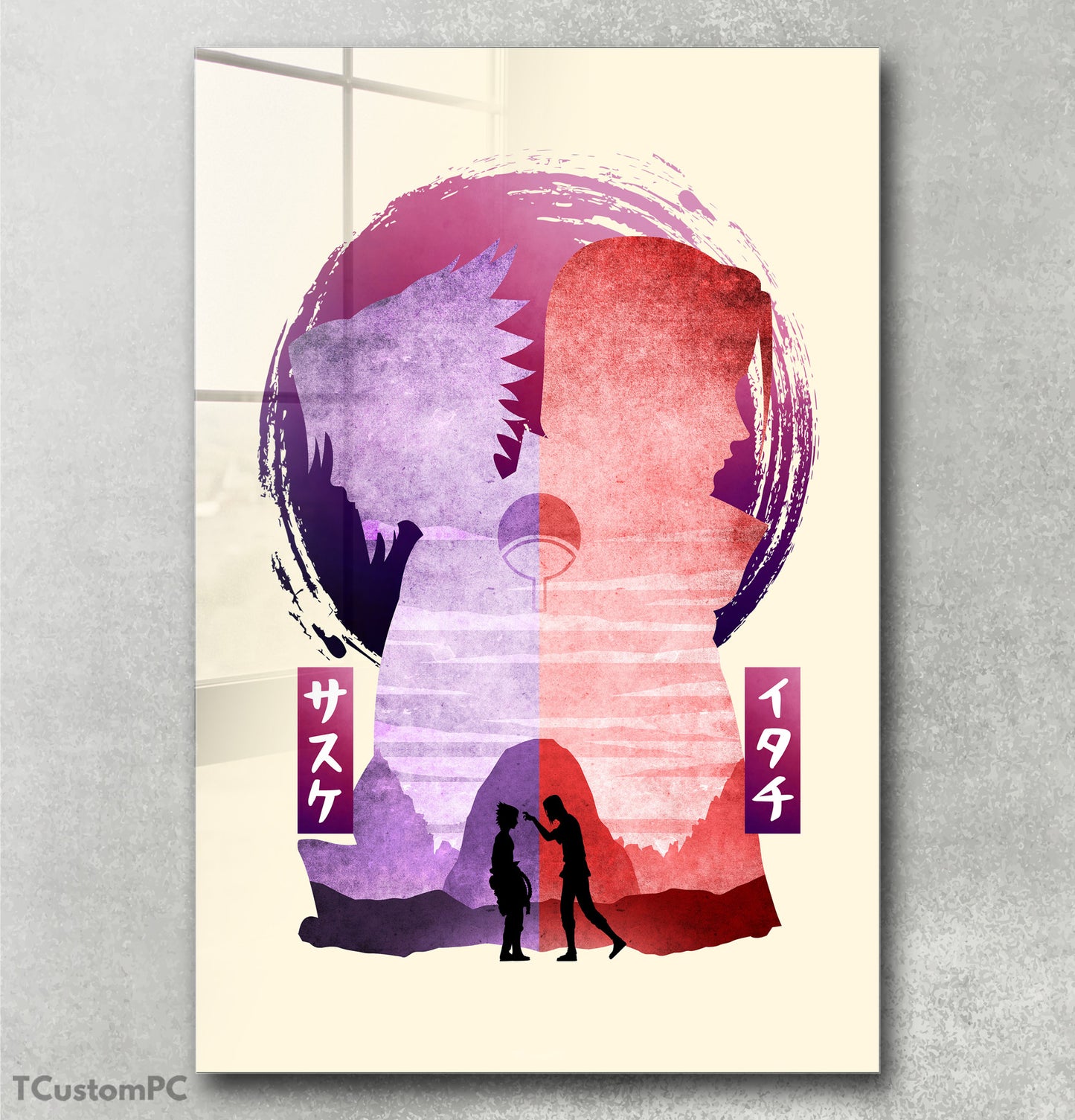 Cuadro Itachi Sasuke W Minimalist Silhouette