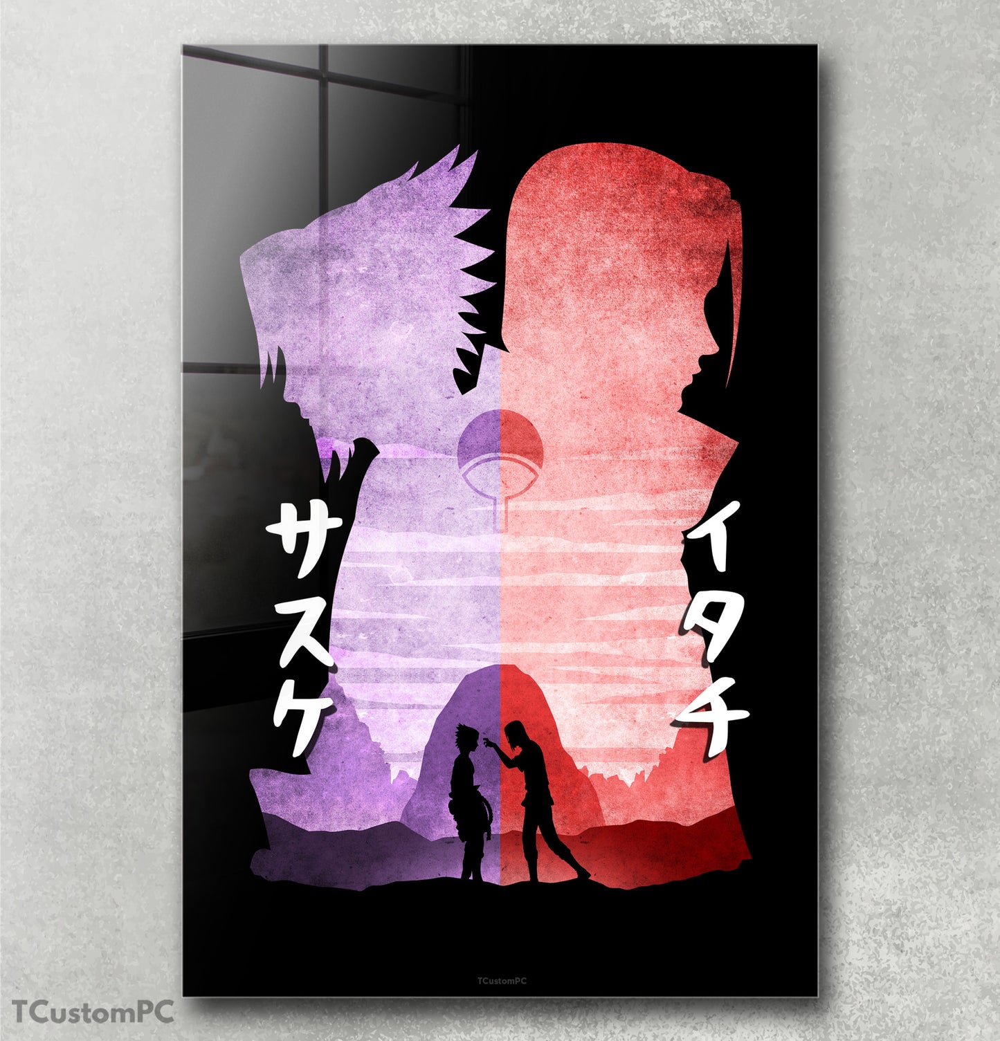 Cuadro Itachi Sasuke Minimalist Silhouette