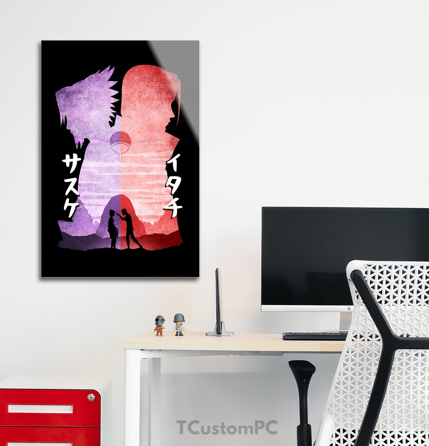 Cuadro Itachi Sasuke Minimalist Silhouette