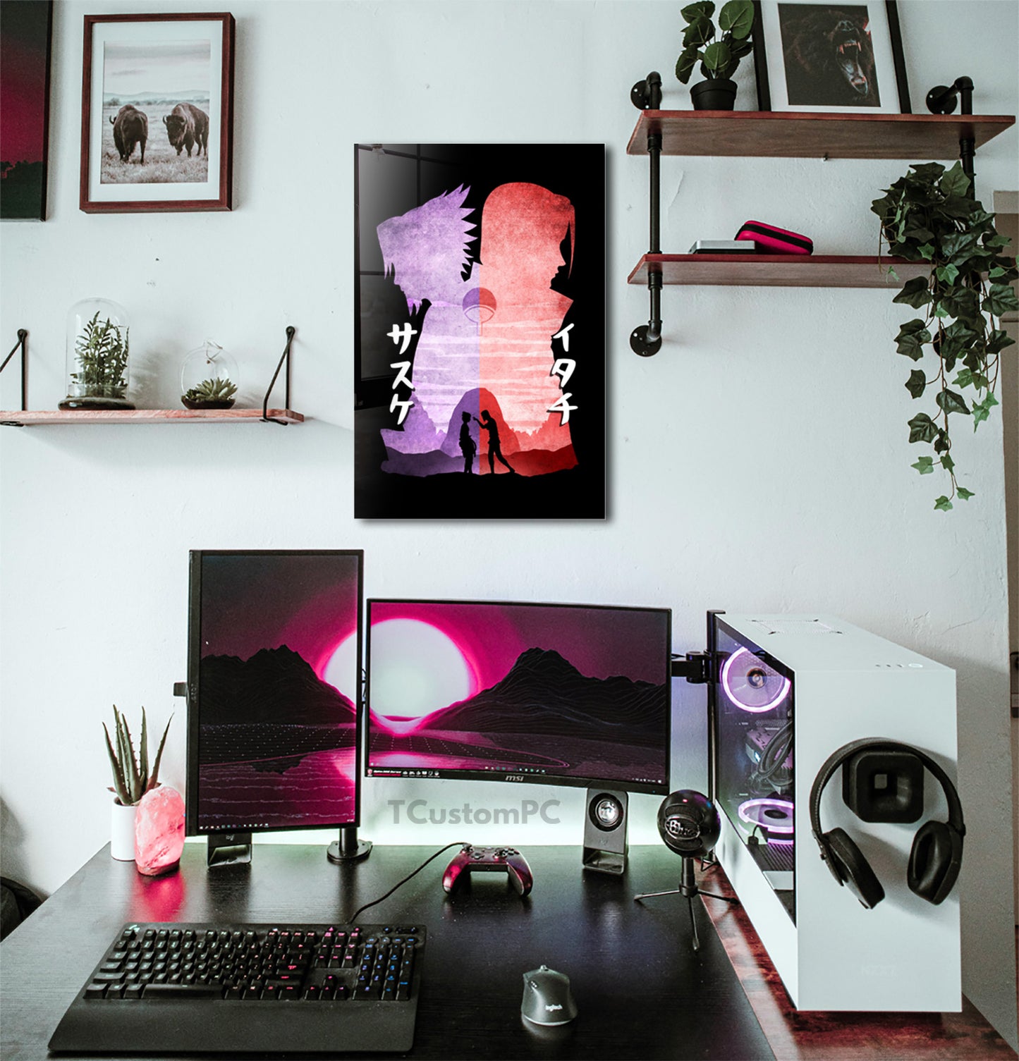 Cuadro Itachi Sasuke Minimalist Silhouette