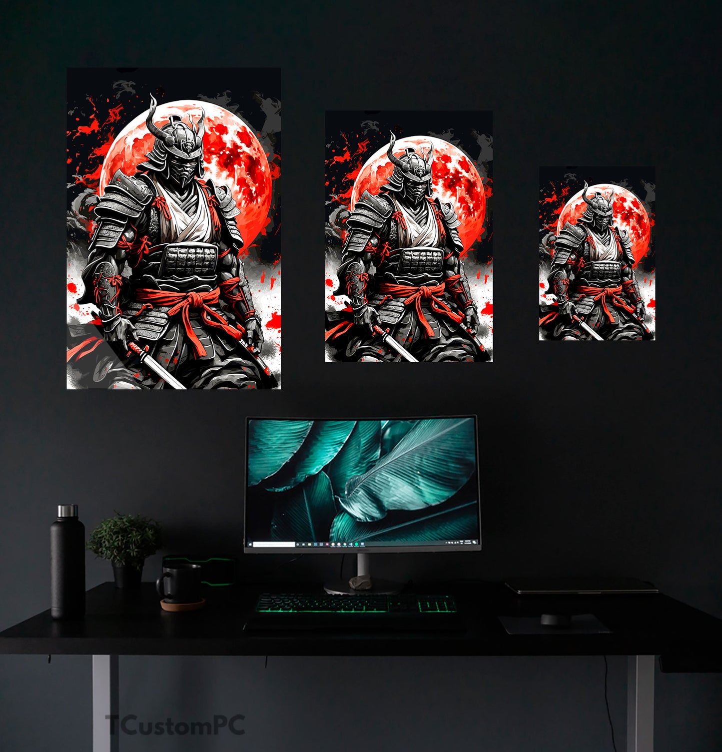 Cuadro Japanese Samurai Moonlight