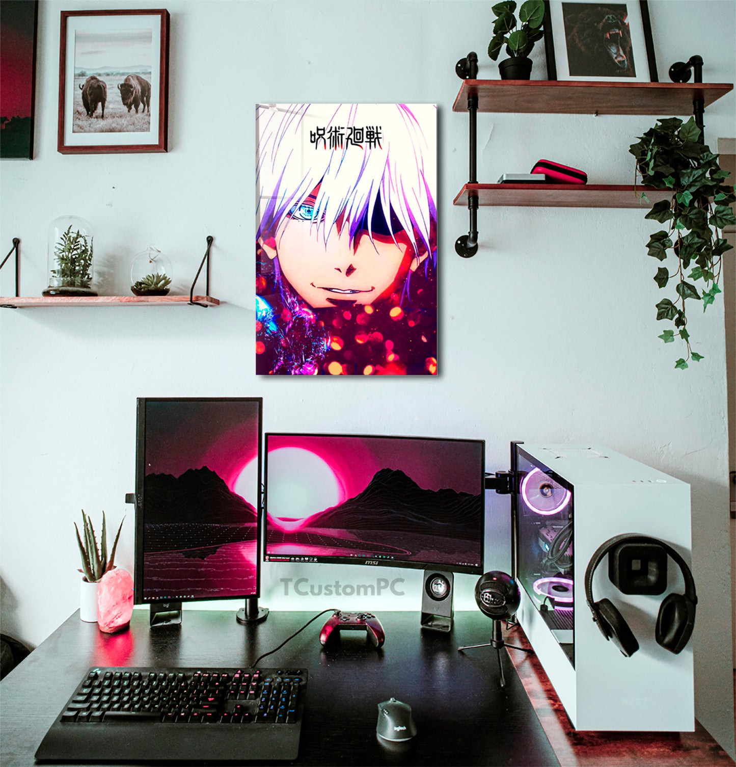 Cuadro Jujutsu Kaisen Satoru Gojo eye kanji