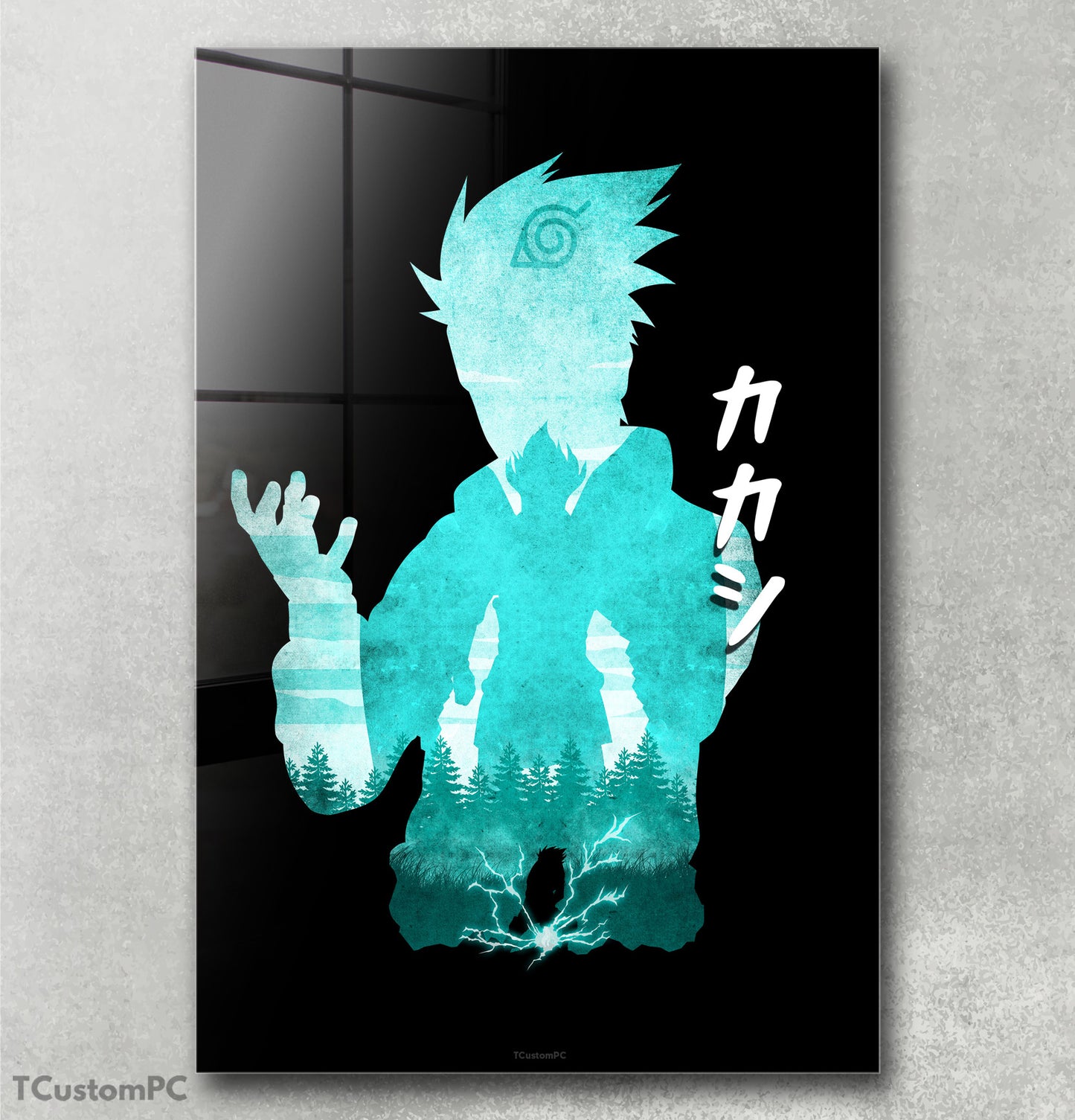 Pintura de silhueta minimalista de Kakashi