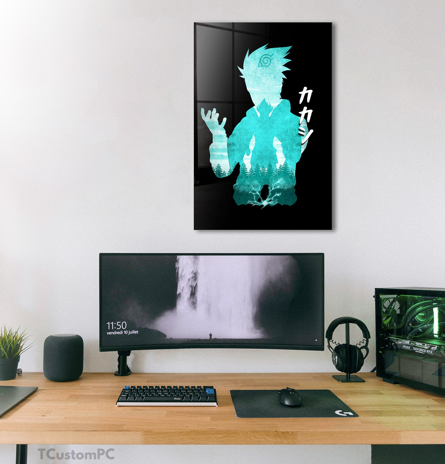 Pintura de silhueta minimalista de Kakashi