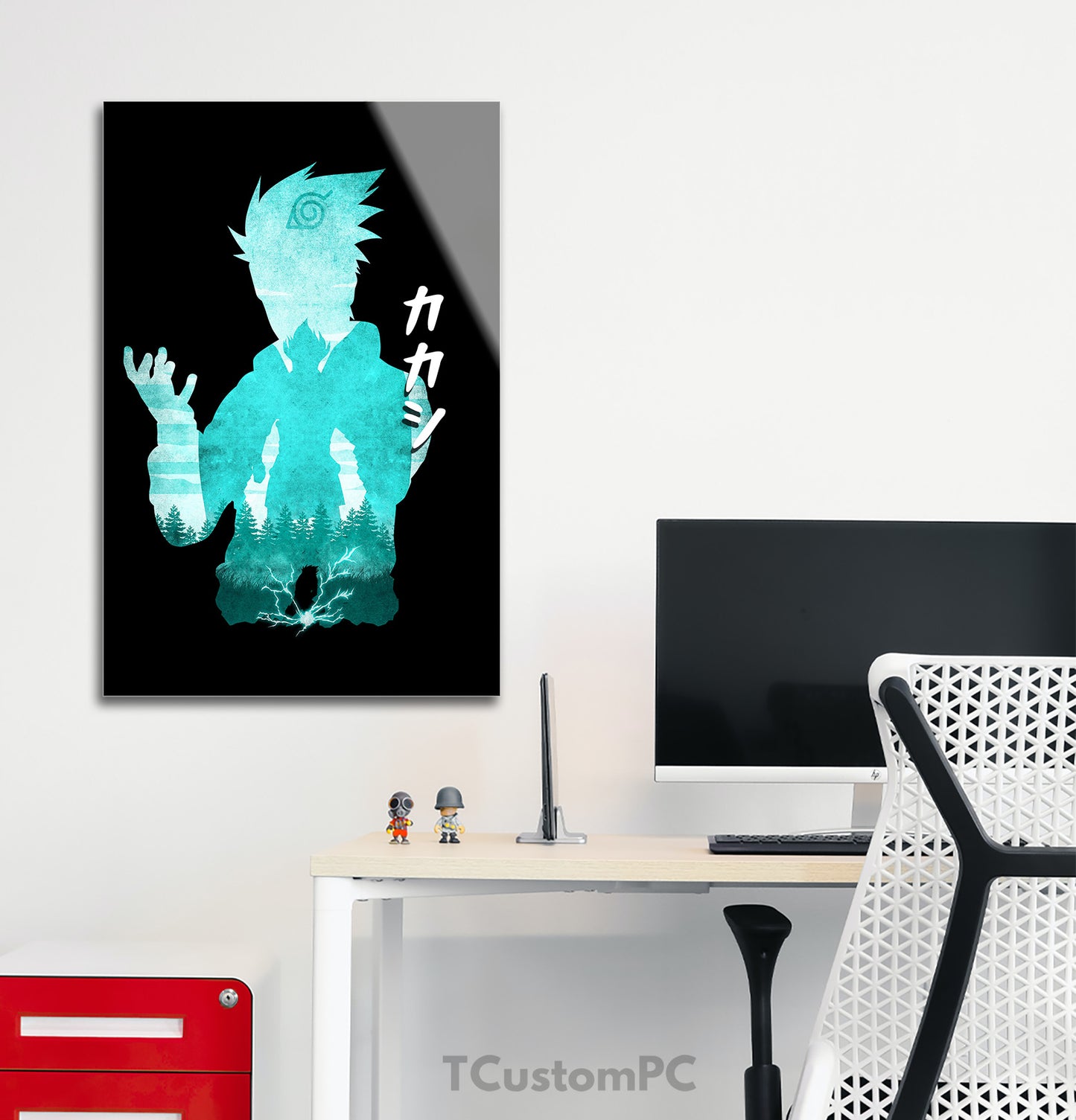 Pintura de silhueta minimalista de Kakashi
