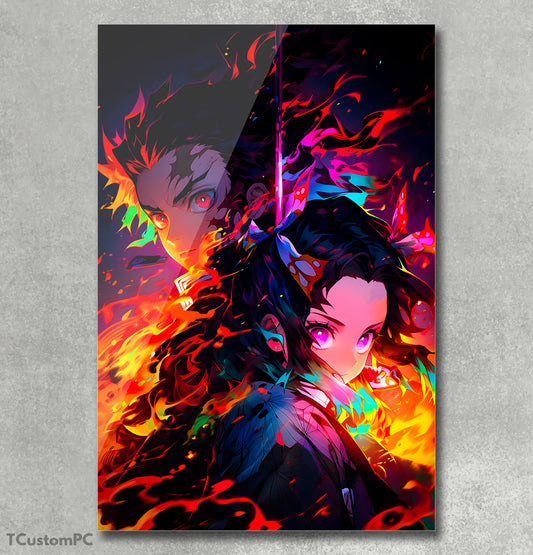 Cuadro Kimetsu, Tanjiro & Nezuko
