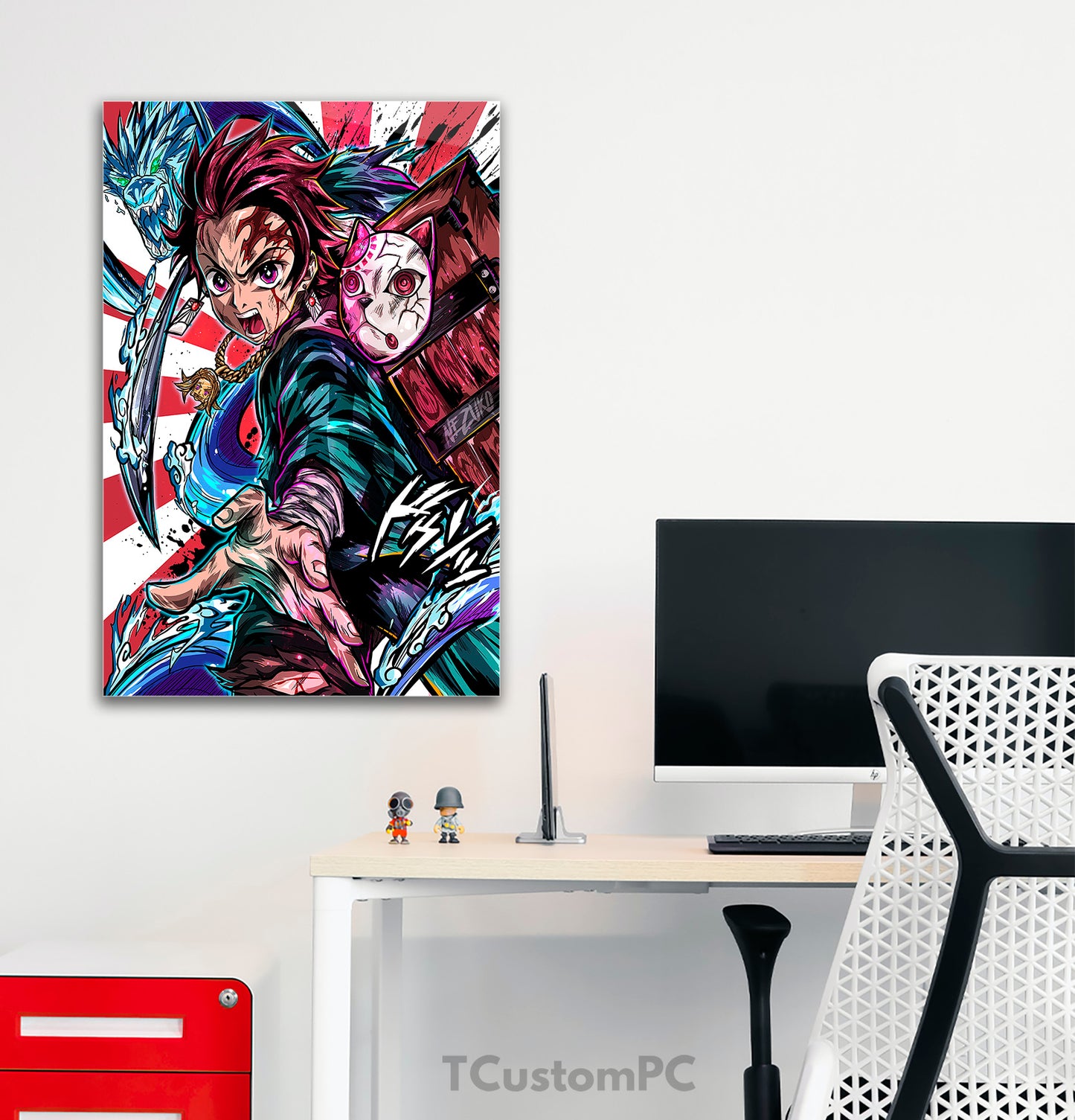 Cuadro de Kimetsu no Yaiba, Tanjiro "Water Breathing"