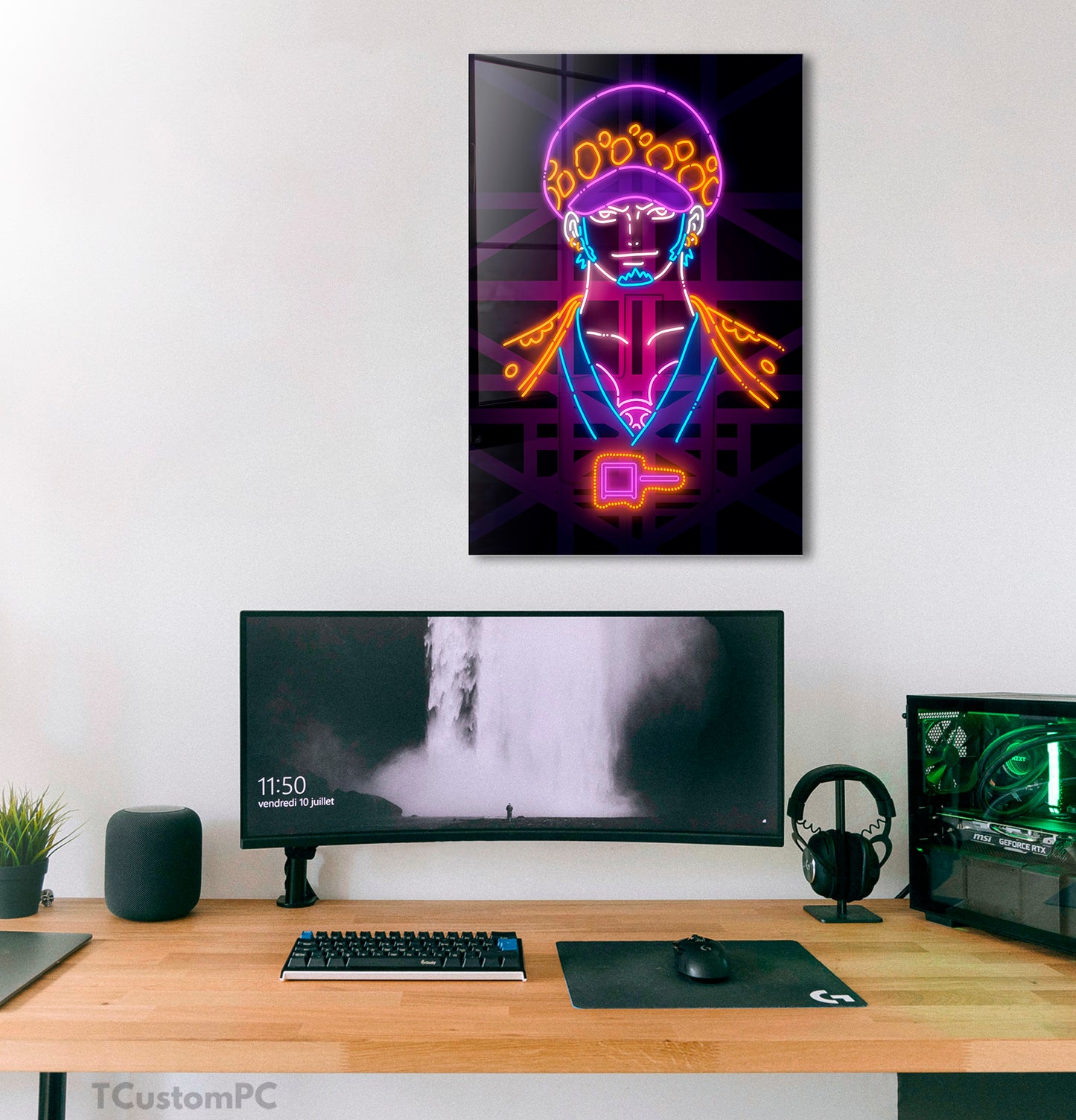 Quadro de néon da Lei 2