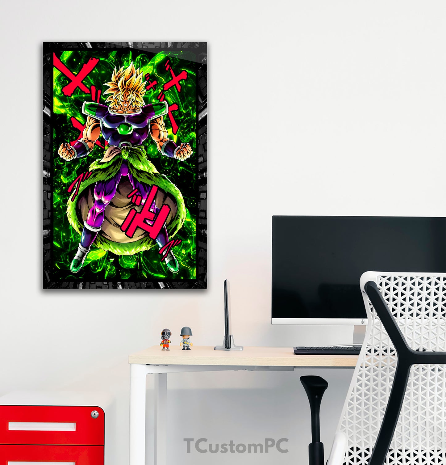 Cuadro Legendary Broly SSJ neon vector