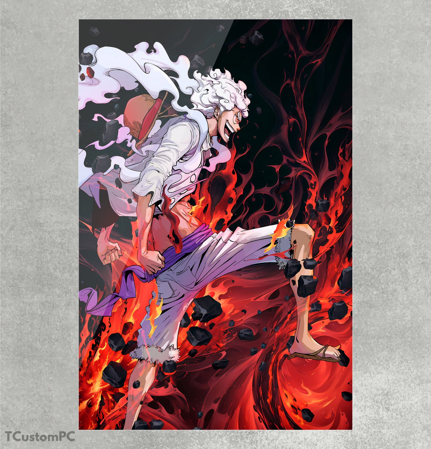 Cuadro Luffy Gear 5 vector artwork