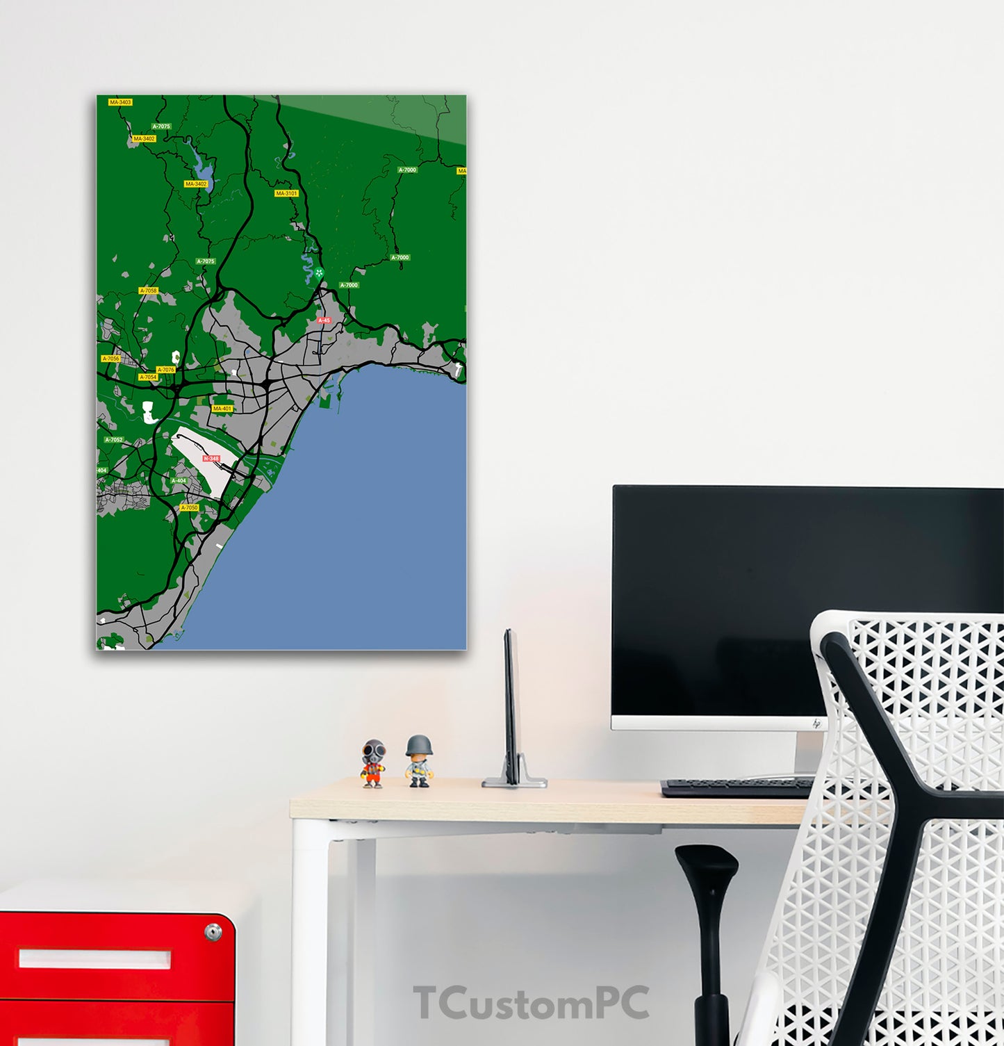 Cuadro Málaga Map300