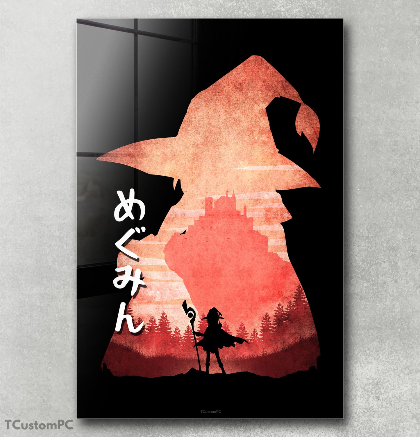 Cuadro Megumin Minimalist Silhouette