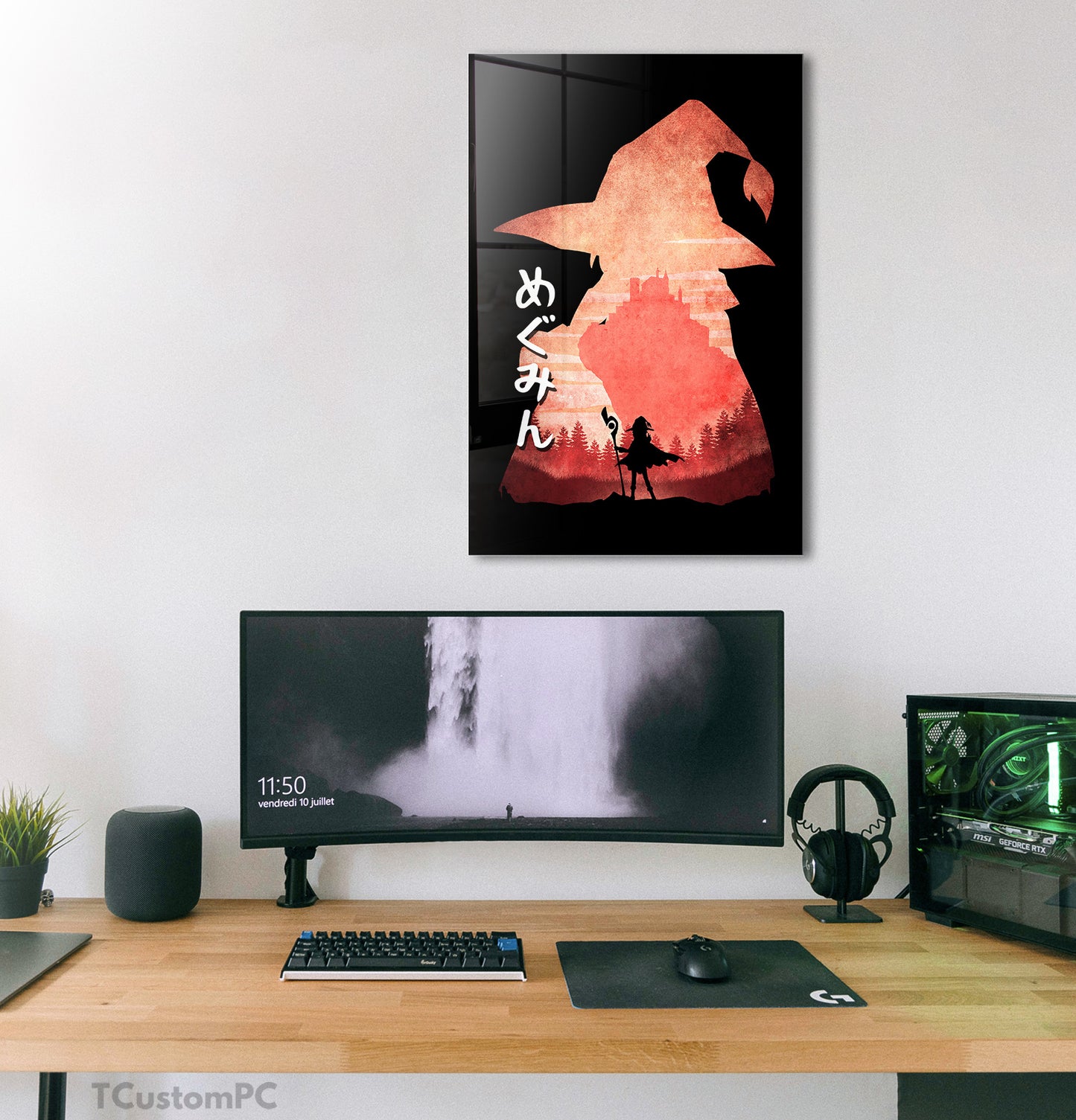 Cuadro Megumin Minimalist Silhouette