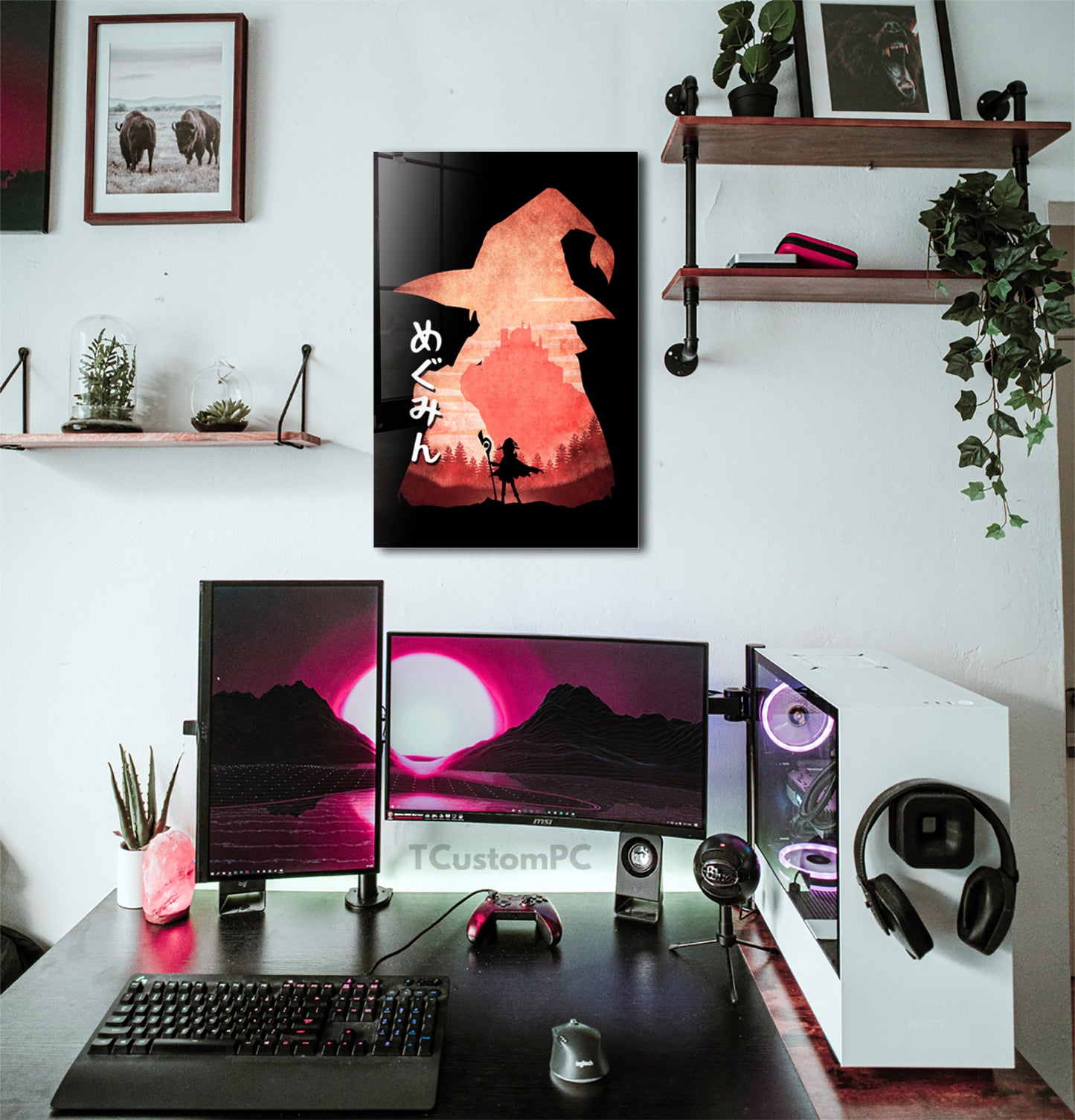 Cuadro Megumin Minimalist Silhouette