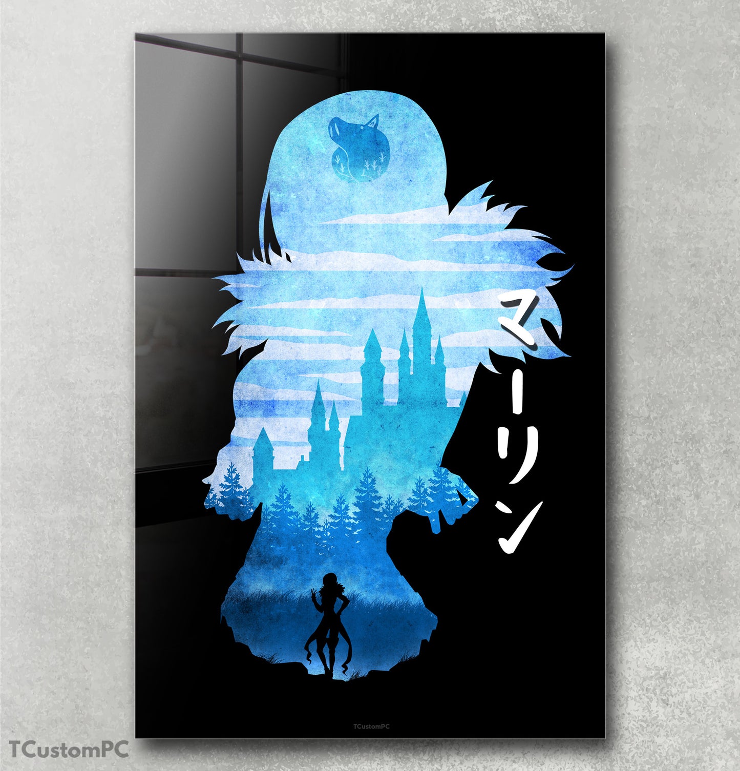 Pintura de silhueta minimalista Merlin
