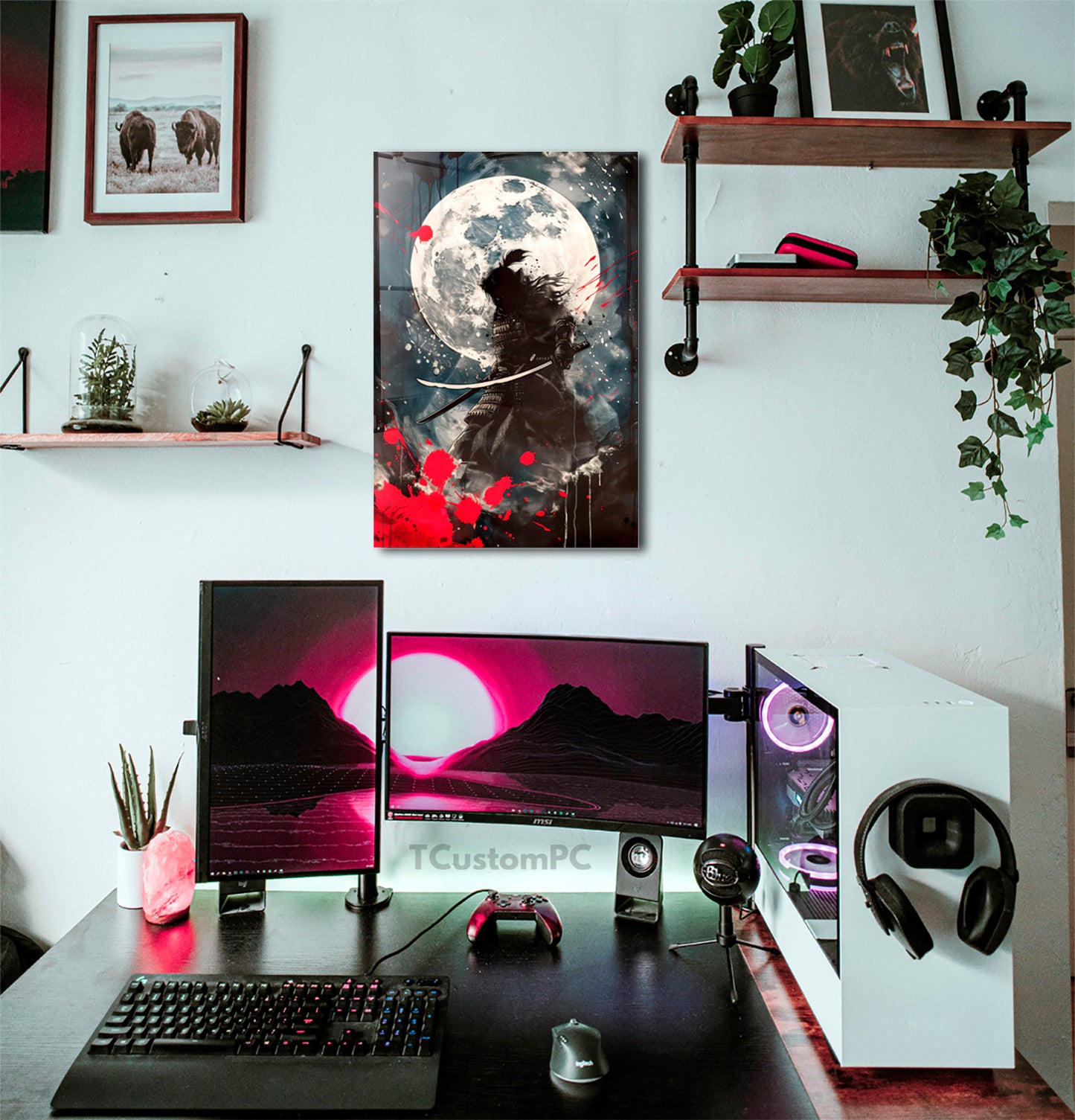 Cuadro Moon Samurai