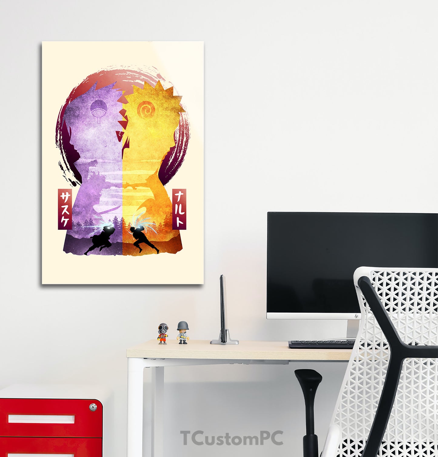 Cuadro Naruto & Sasuke W Minimalist Silhouette