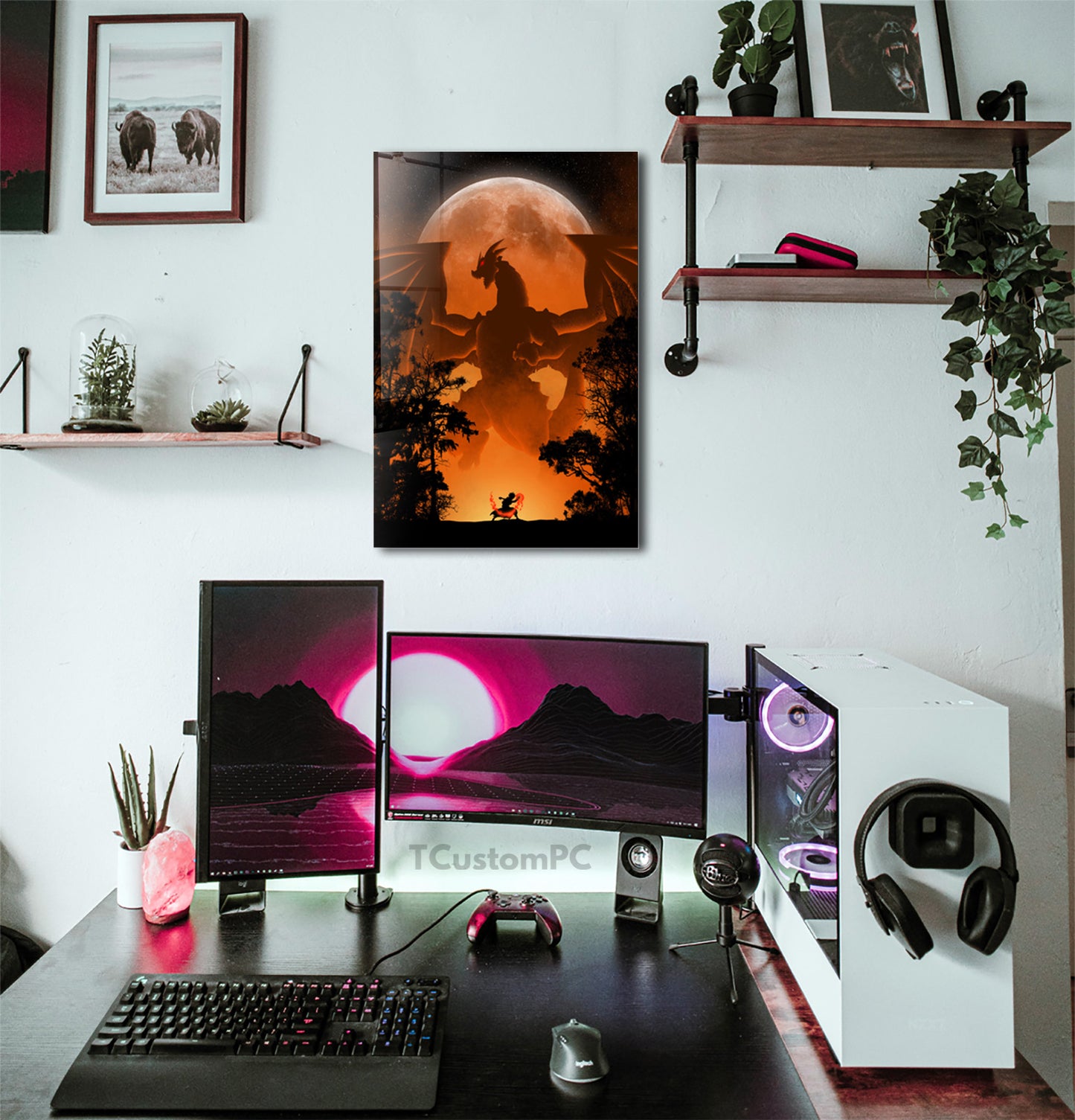 Cuadro Natsu Silhouette Moon