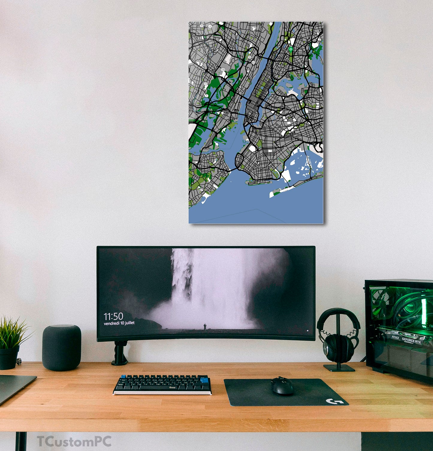 Cuadro New York Map300