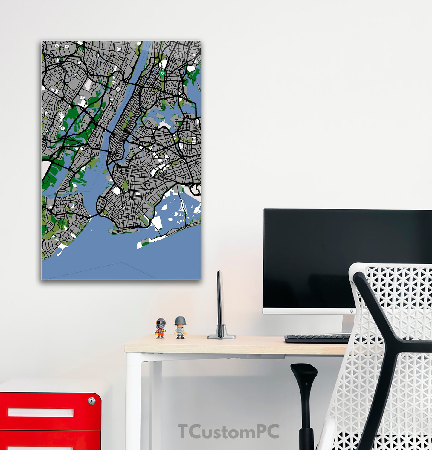 Cuadro New York Map300