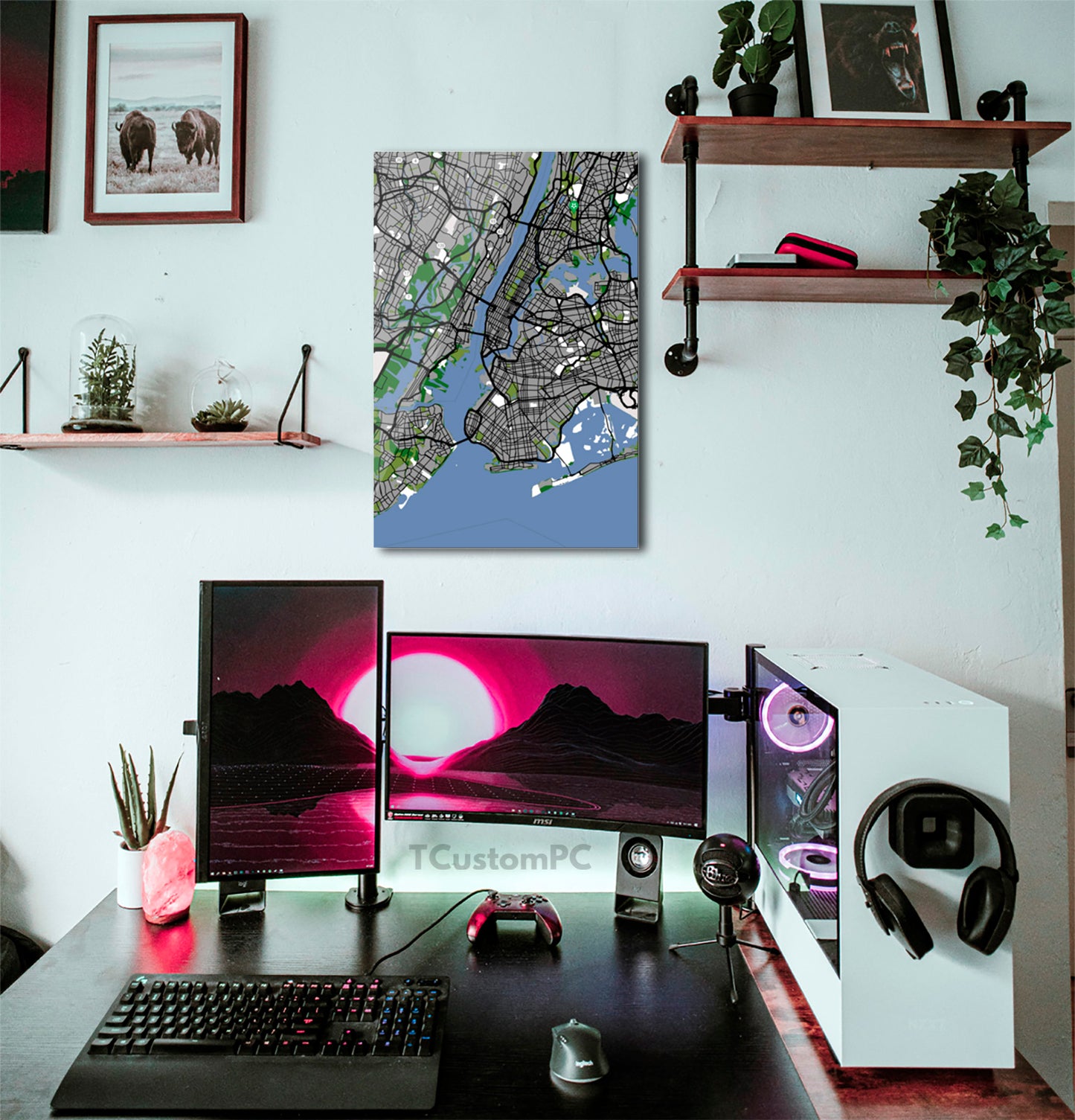 Cuadro New York Map300
