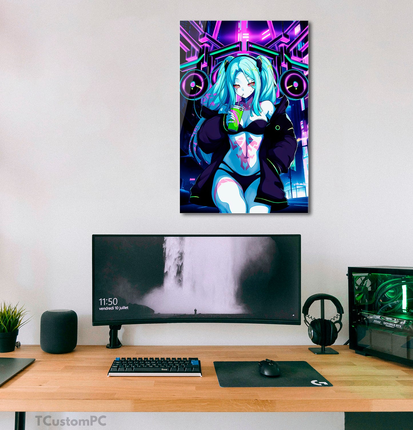 Night City painting Rebecca cyberpunk