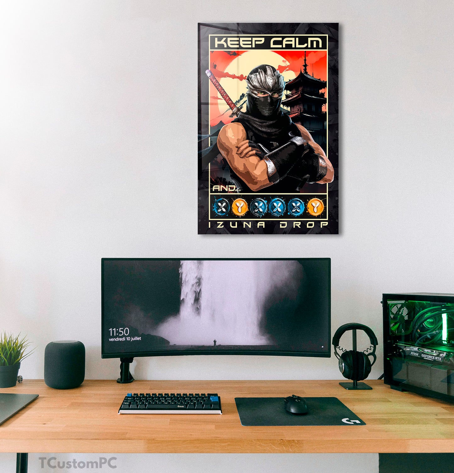 Cuadro Ninja Gaiden Keep Calm and Izuna Drop