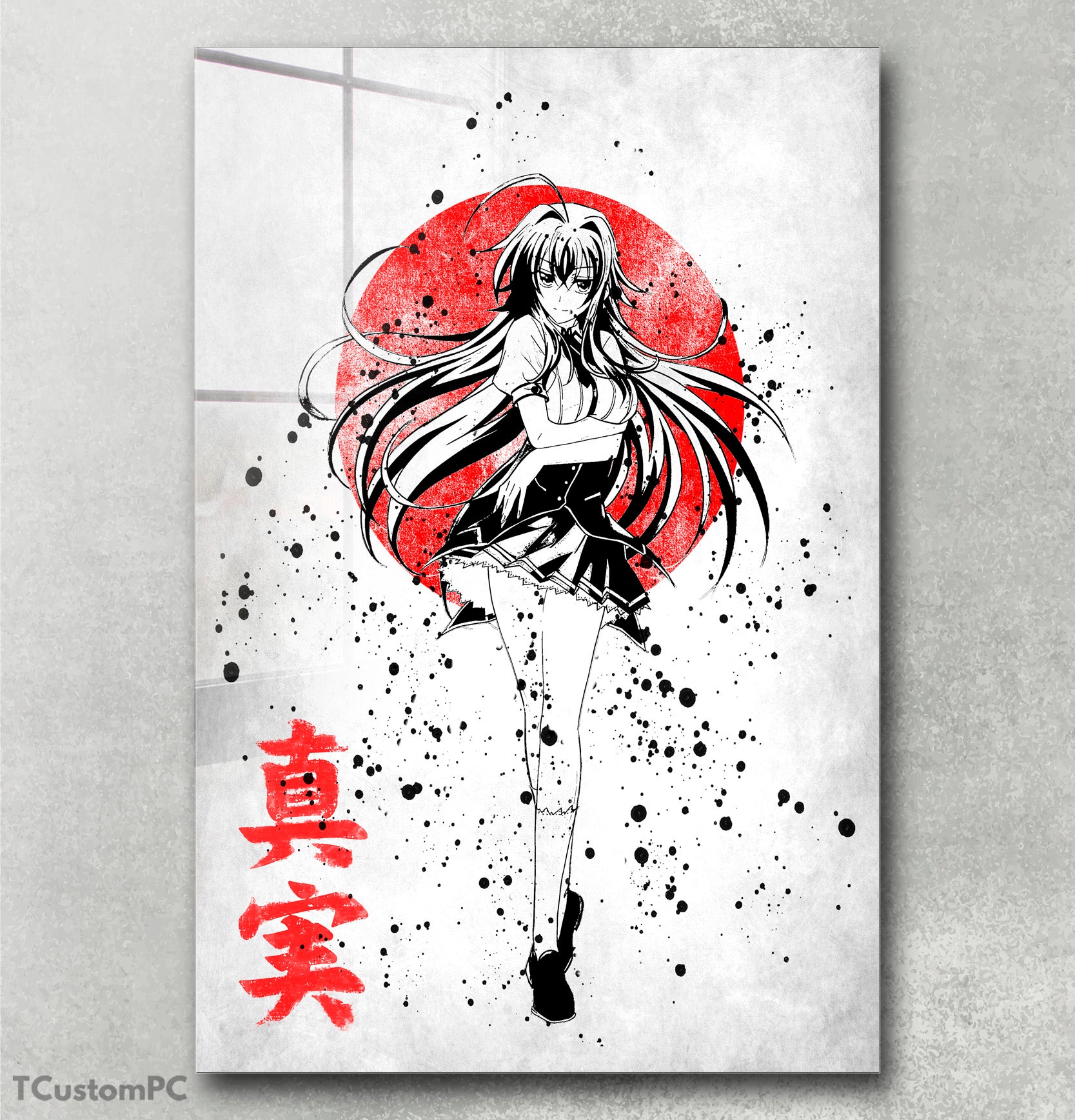 Oni 188 Rias Gremory Painting, New Design - Methacrylate Displate Painting  – TCustomPC