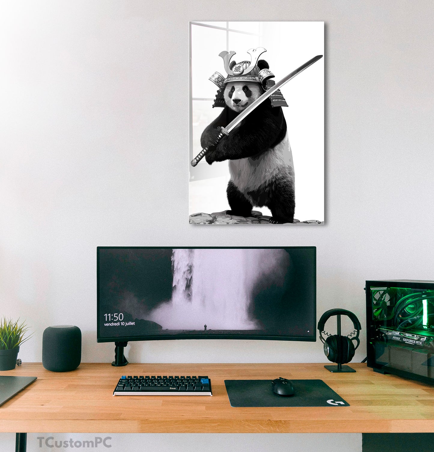 Cuadro Panda Samurai