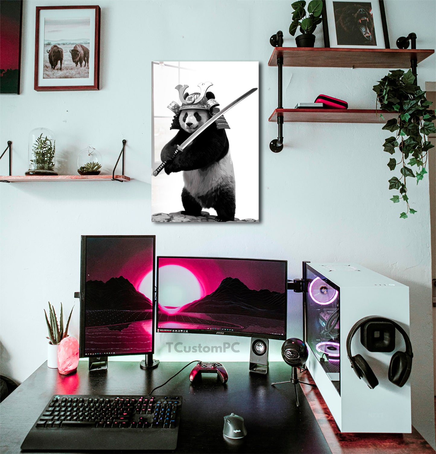 Cuadro Panda Samurai
