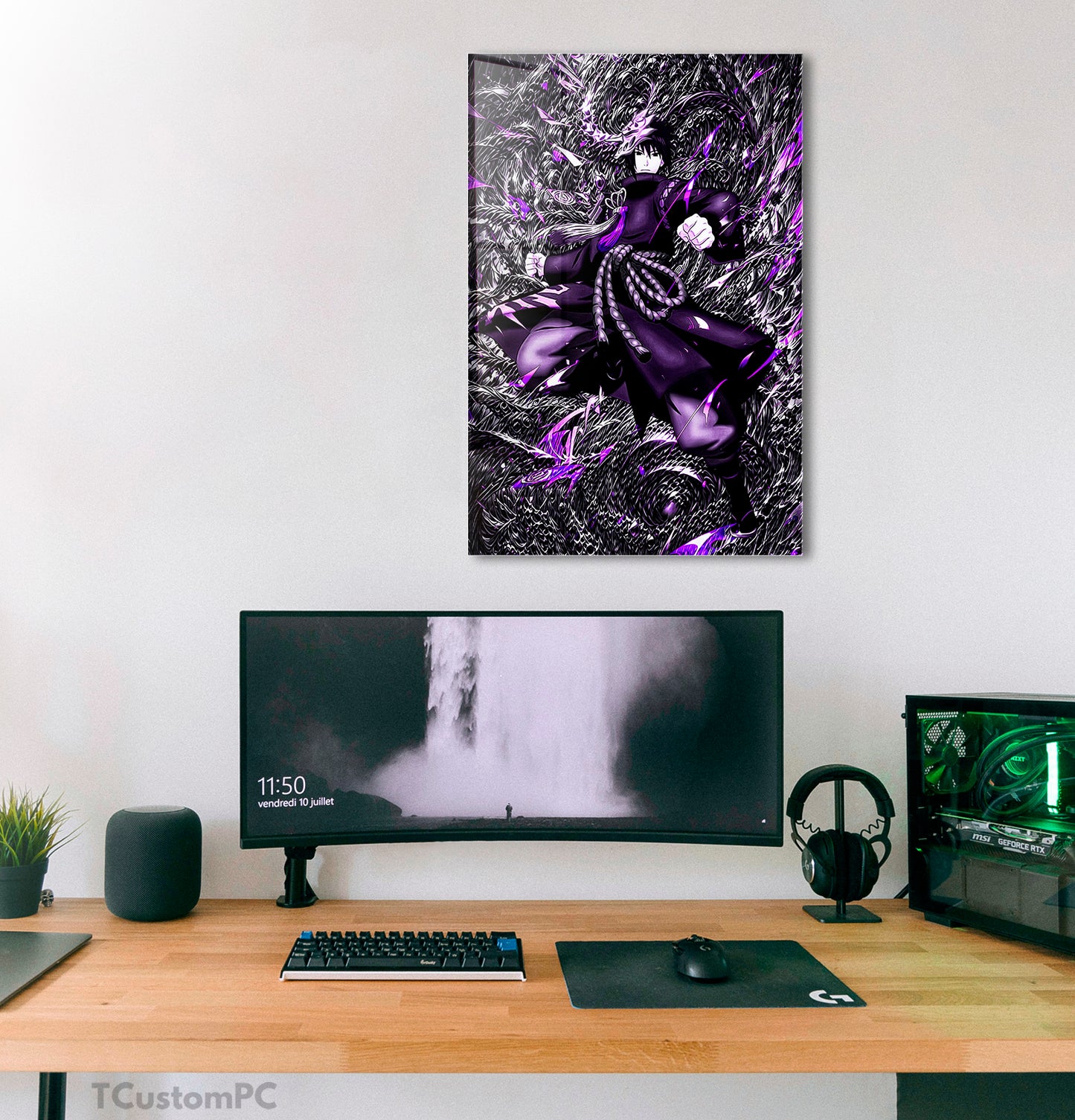 Cuadro Purple Oni Samurai Sasuke