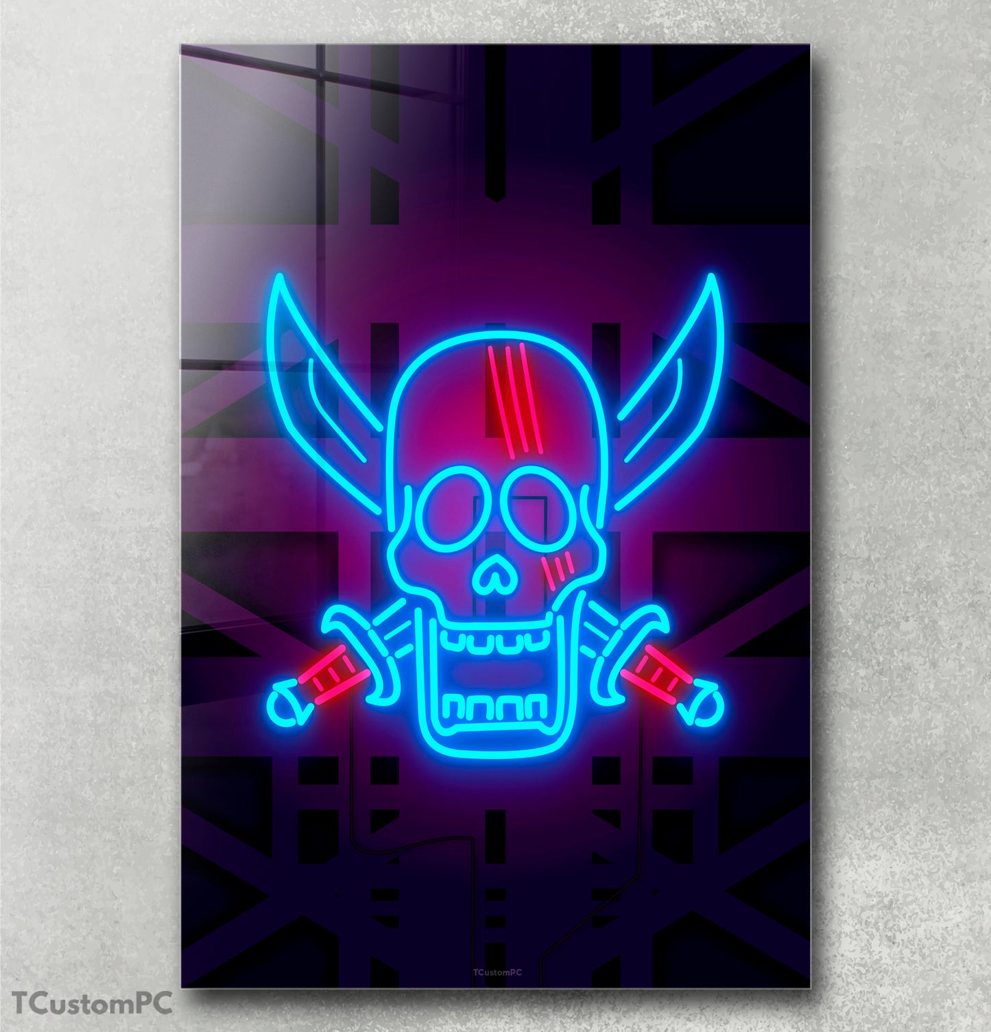 Pintura do pirata ruivo Jolly Roger