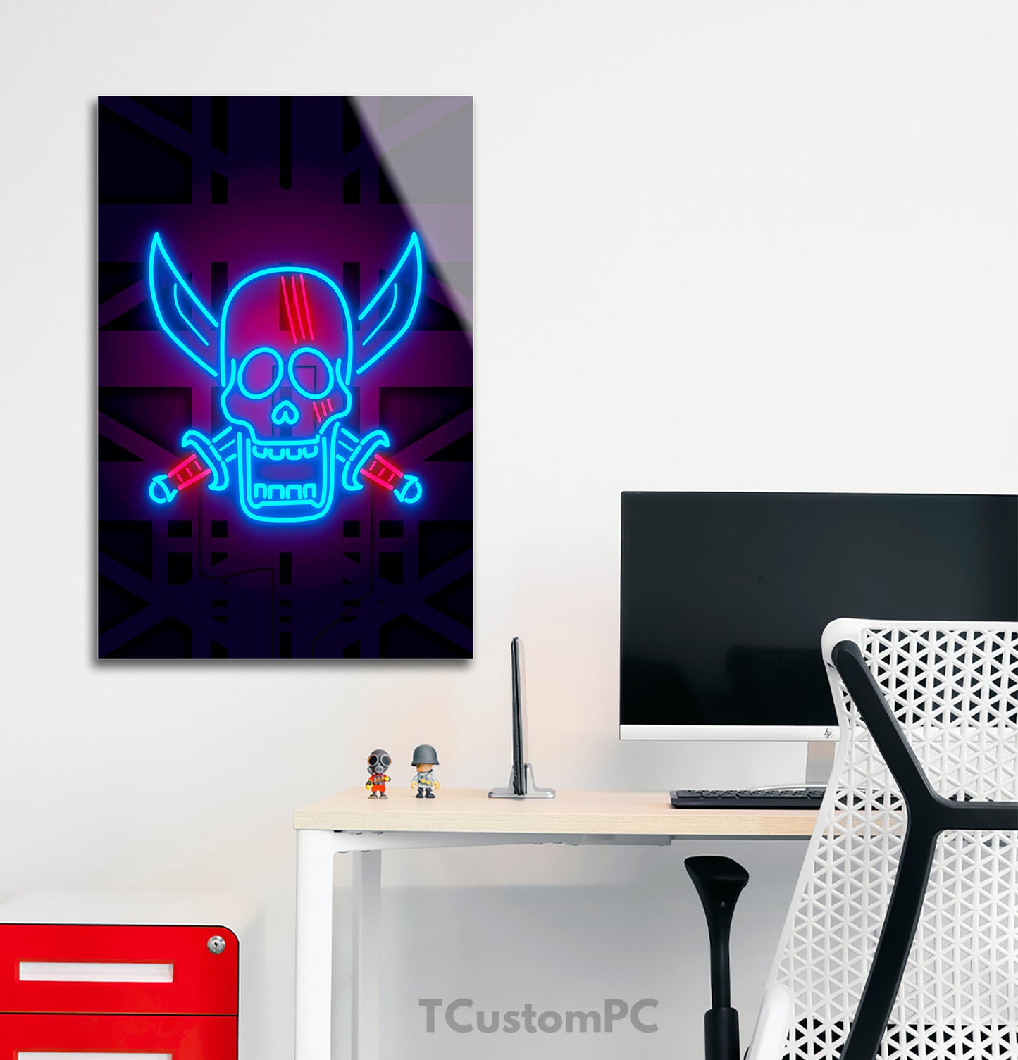 Pintura do pirata ruivo Jolly Roger