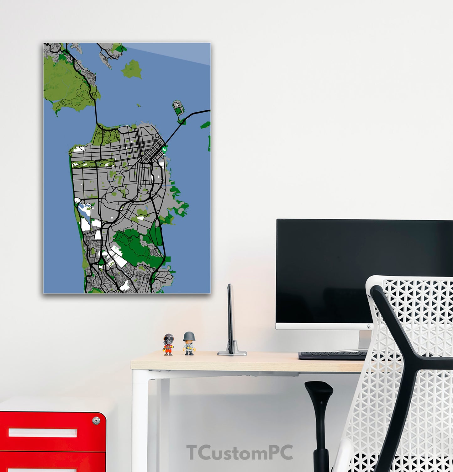 Cuadro San Francisco Map300