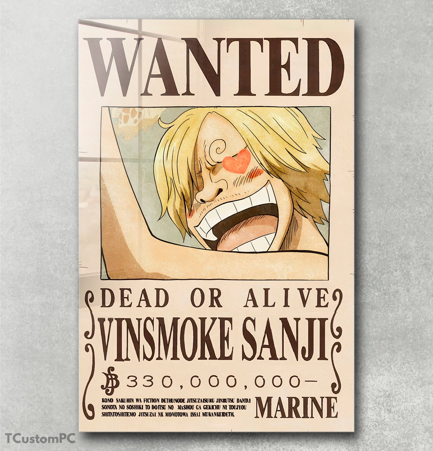 Cuadro Vinsmoke Sanji Wanted bounty
