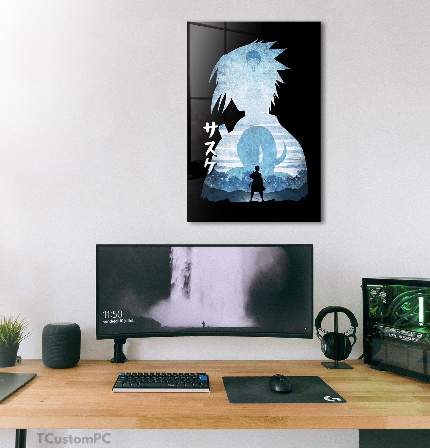 Cuadro Sasuke Minimalist Silhouette