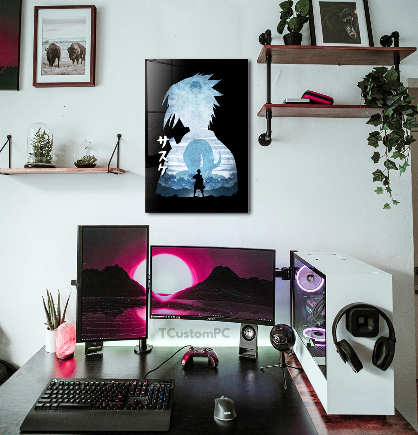 Cuadro Sasuke Minimalist Silhouette