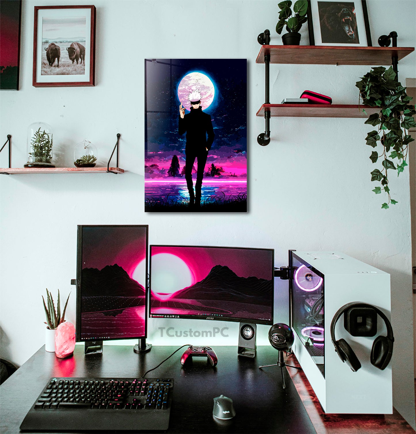 Cuadro Satoru Gojo Retrowave