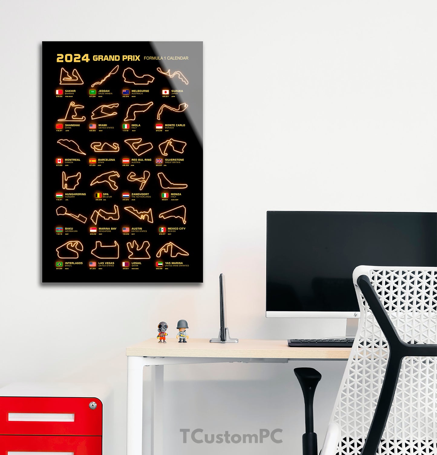 Cuadro Season Calendar 2024 F1 Circuit