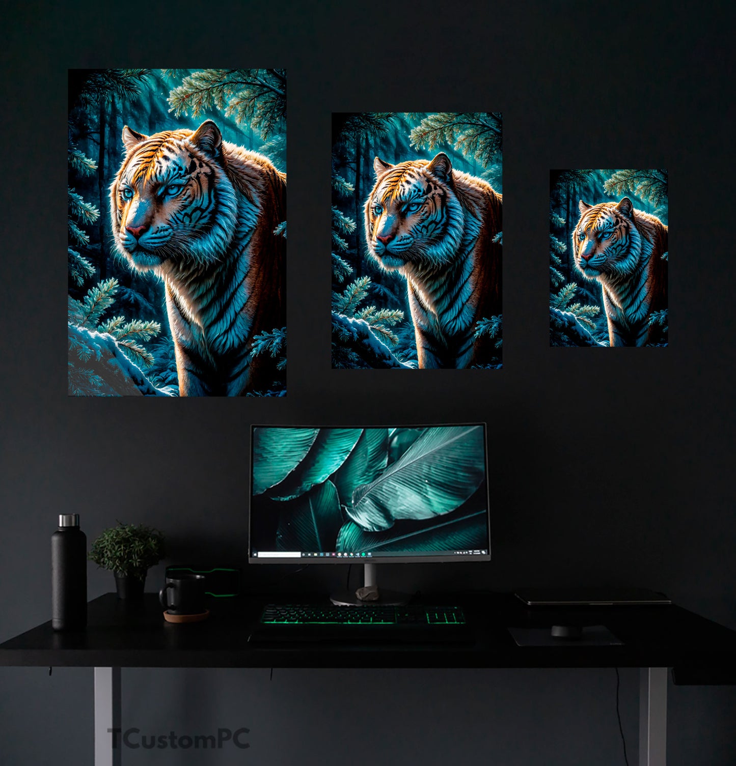Cuadro Siberian Tiger winter forest artwork
