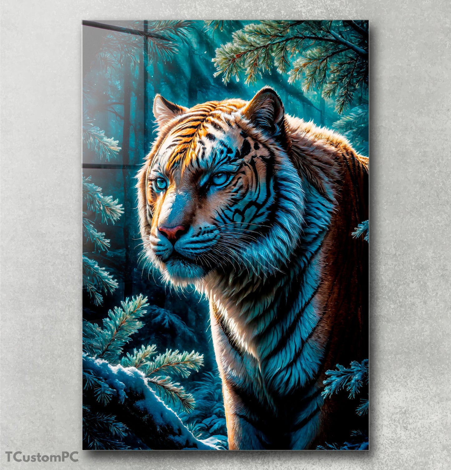 Cuadro Siberian Tiger winter forest artwork