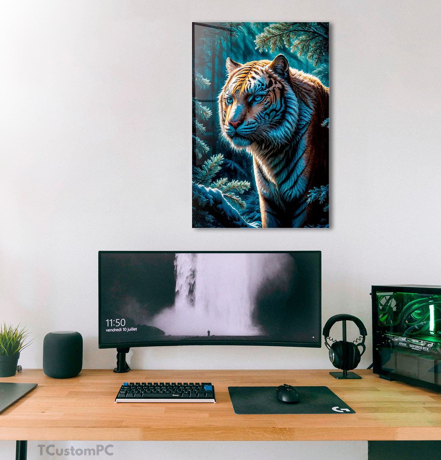 Cuadro Siberian Tiger winter forest artwork