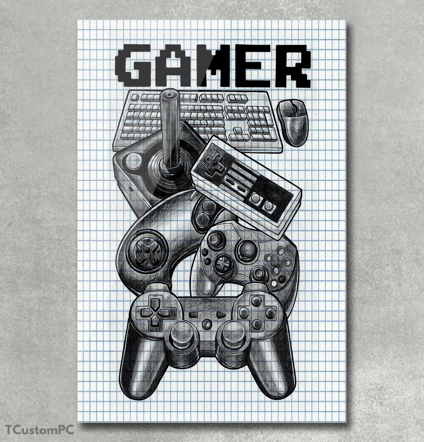 Cuadro Skech Gamer Art