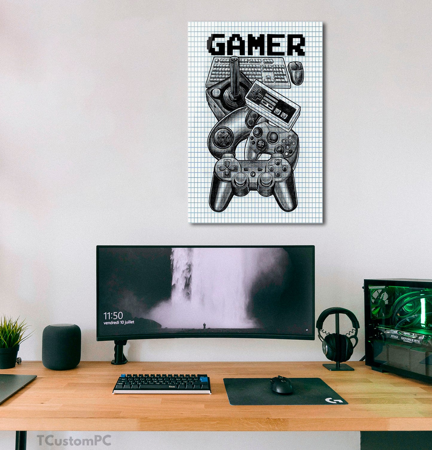 Cuadro Skech Gamer Art