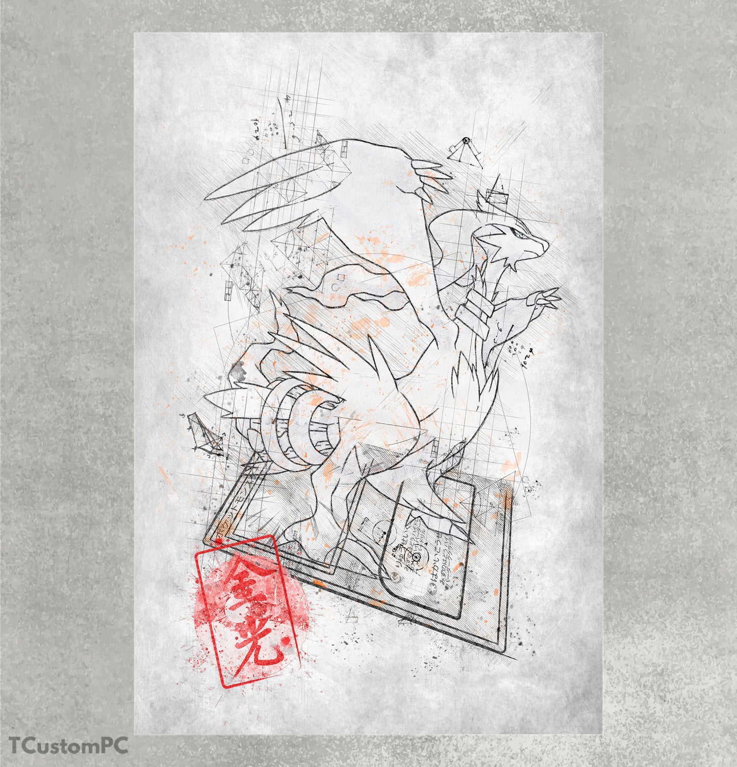Cuadro Sketch Card 17 Reshiram