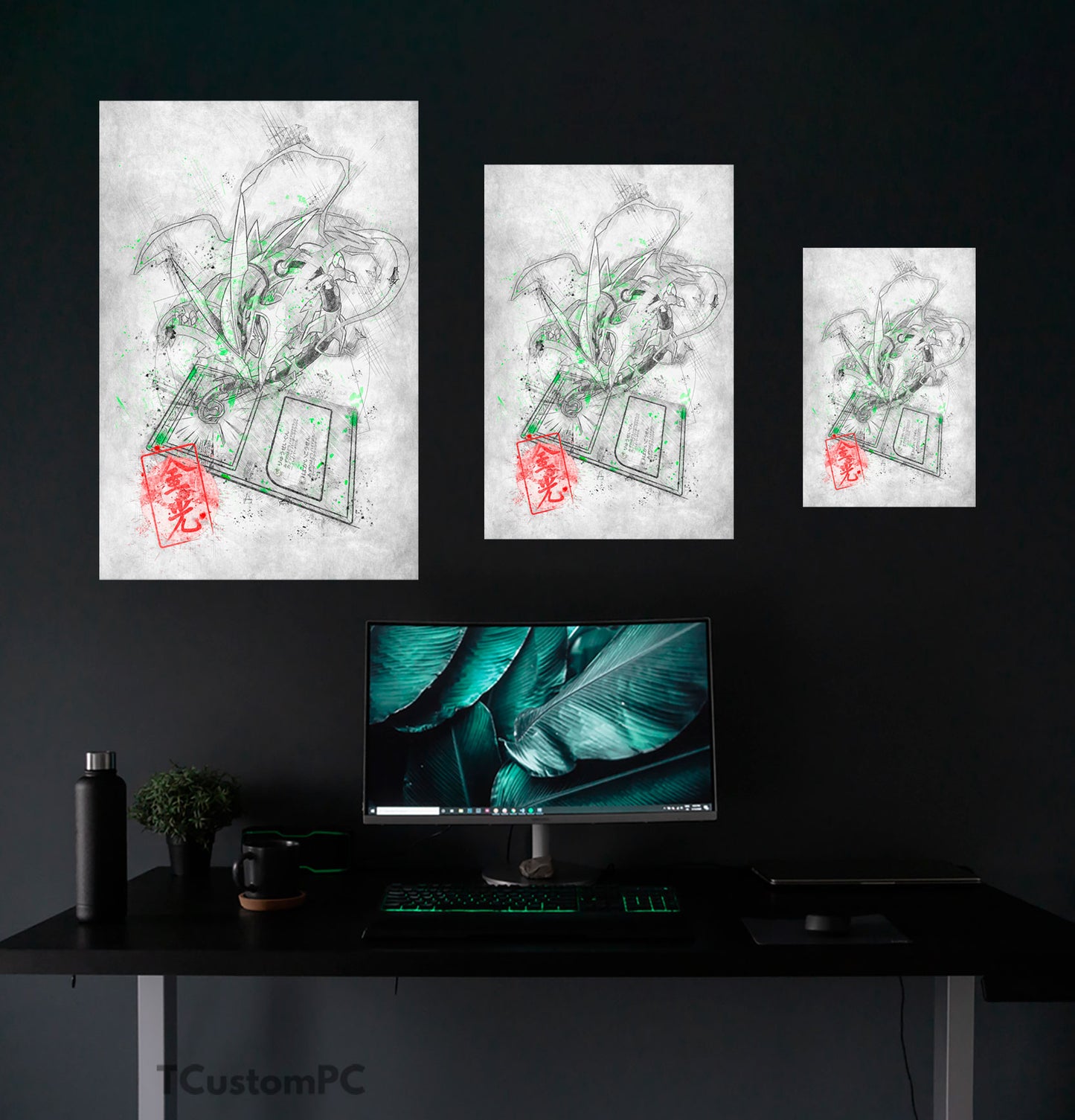 Cuadro Sketch Card 4 Mega Rayquaza