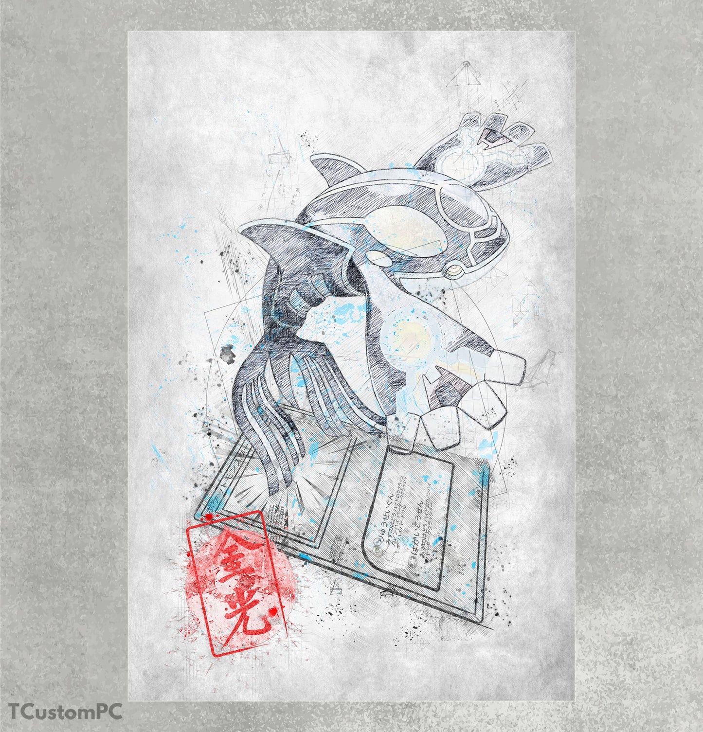 Cuadro Sketch Card 6 Kyogre Primigenio